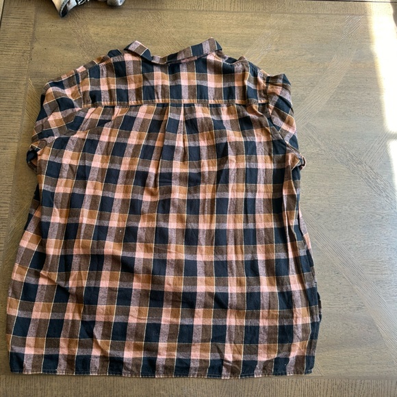 Like New Madewell Flannel Oversized Ex-Boyfriend Shirt in Gideon Plaid, L - Picture 6 of 12